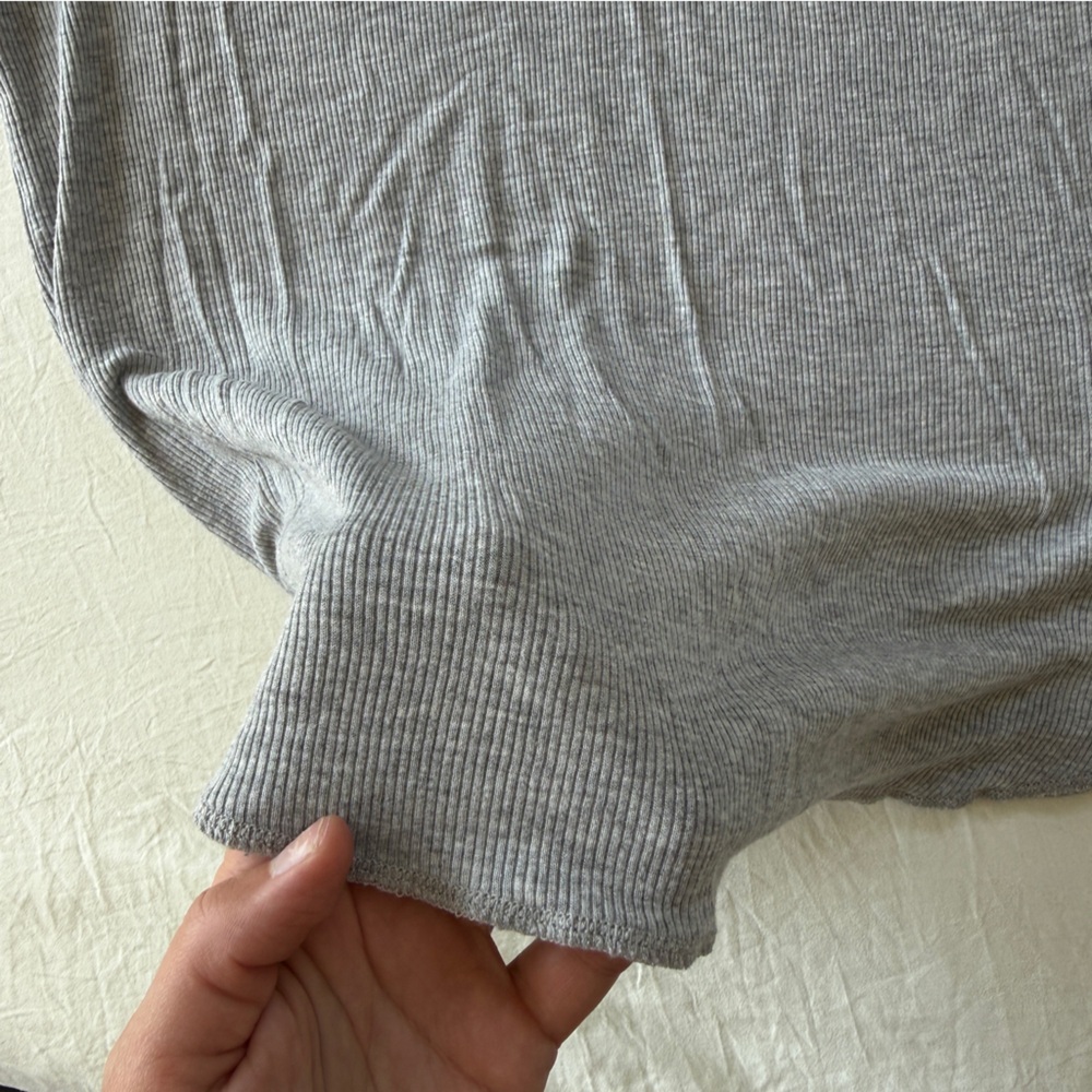 ZARA Ribbed Short Sleeve Tee - Picture 5 of 6